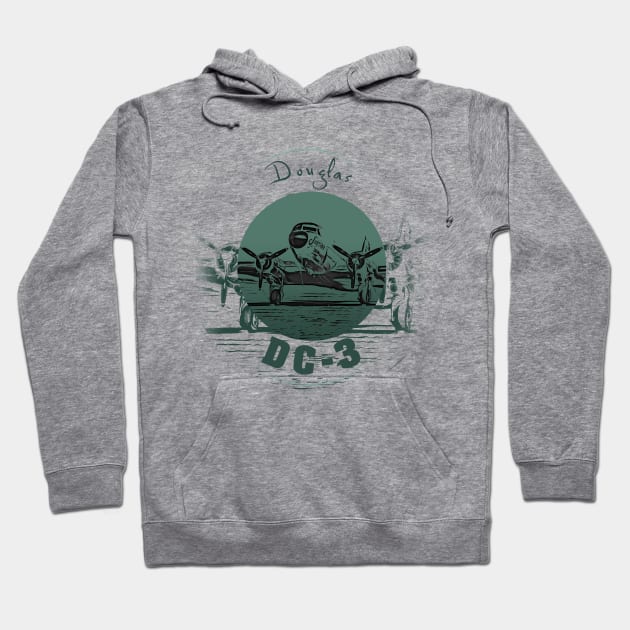 Douglas DC-3 Hoodie by aeroloversclothing